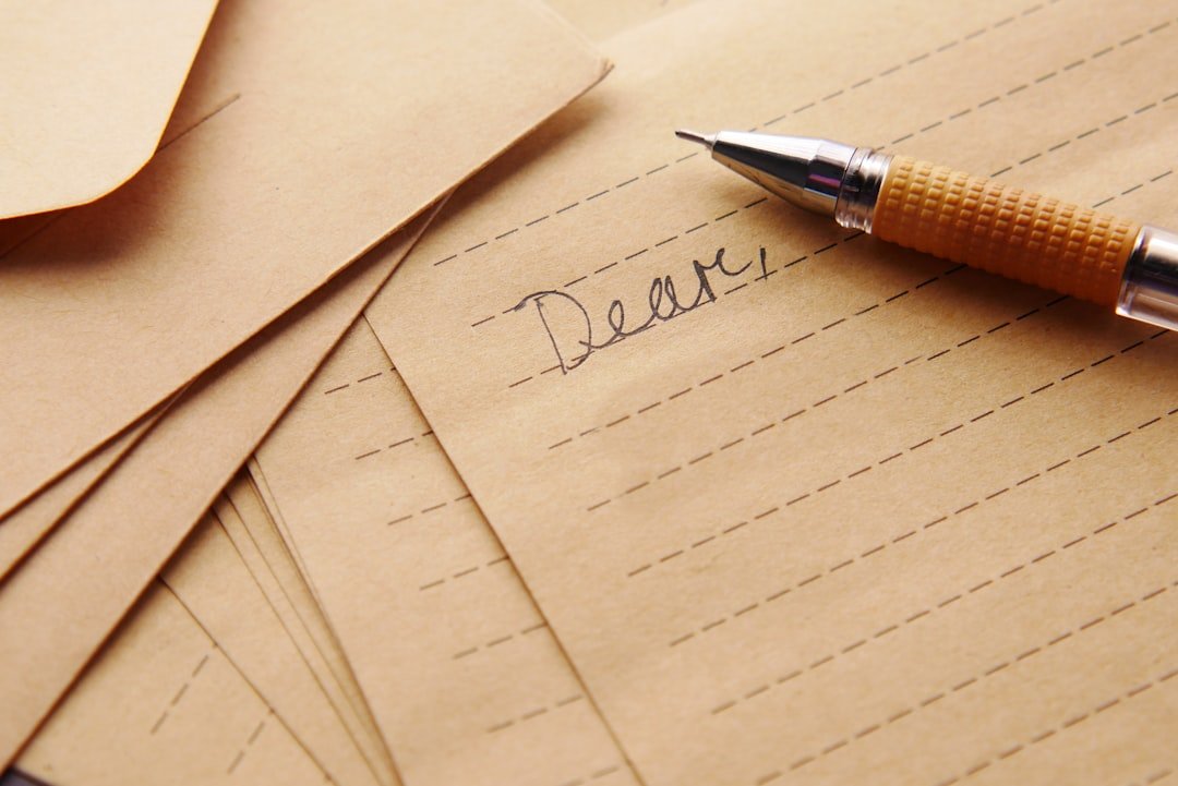 Photo handwritten letters
