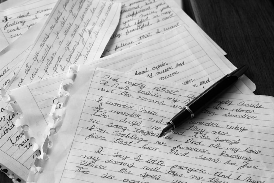 Photo handwritten letters